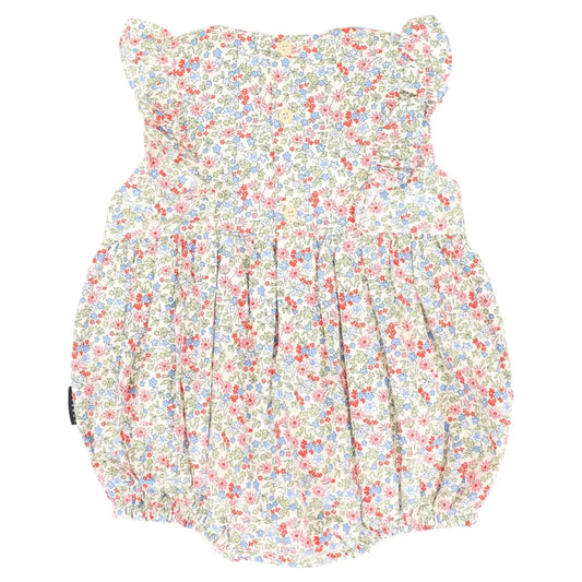 Korango Floral Smocked Sunsuit - Red