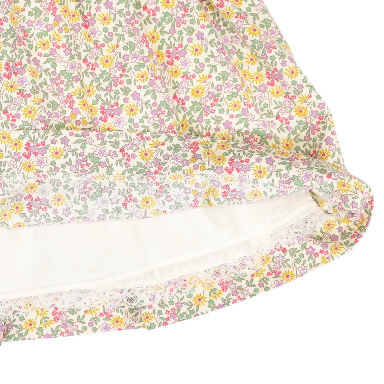 Korango Frill Smocked Dress Yellow Floral