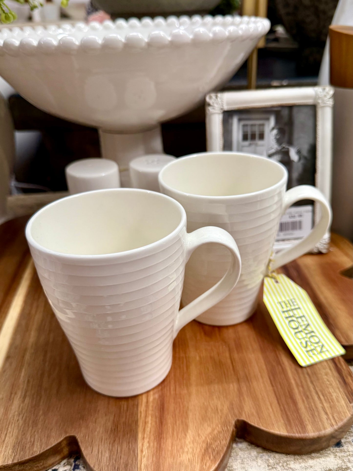 Stockholm White Stripe Mug Set of 2