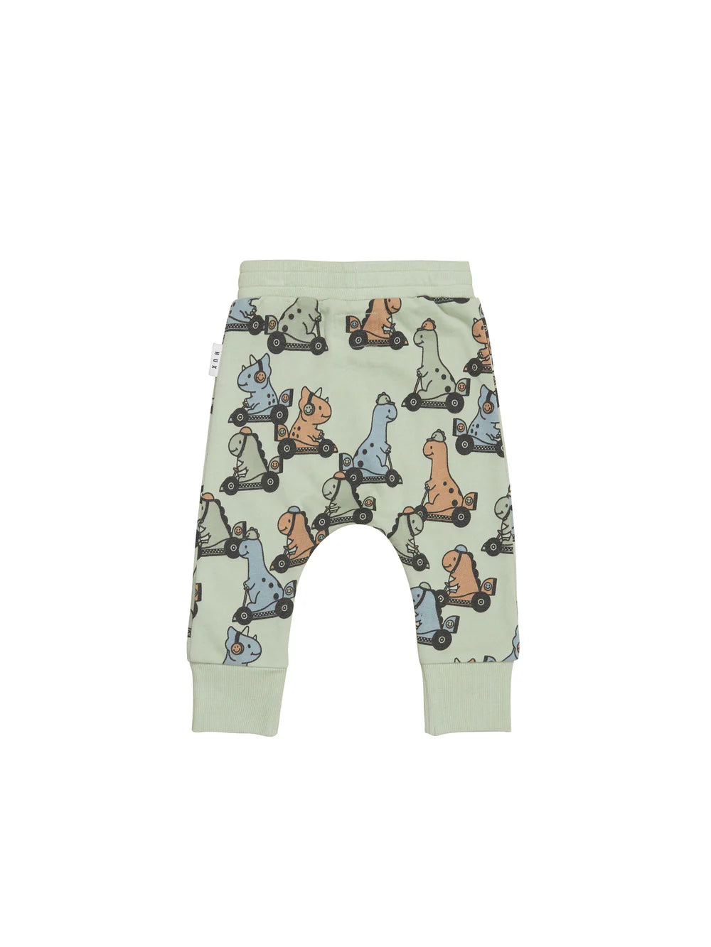 Huxbaby Dino Racer Drop Crutch Pant | Thyme