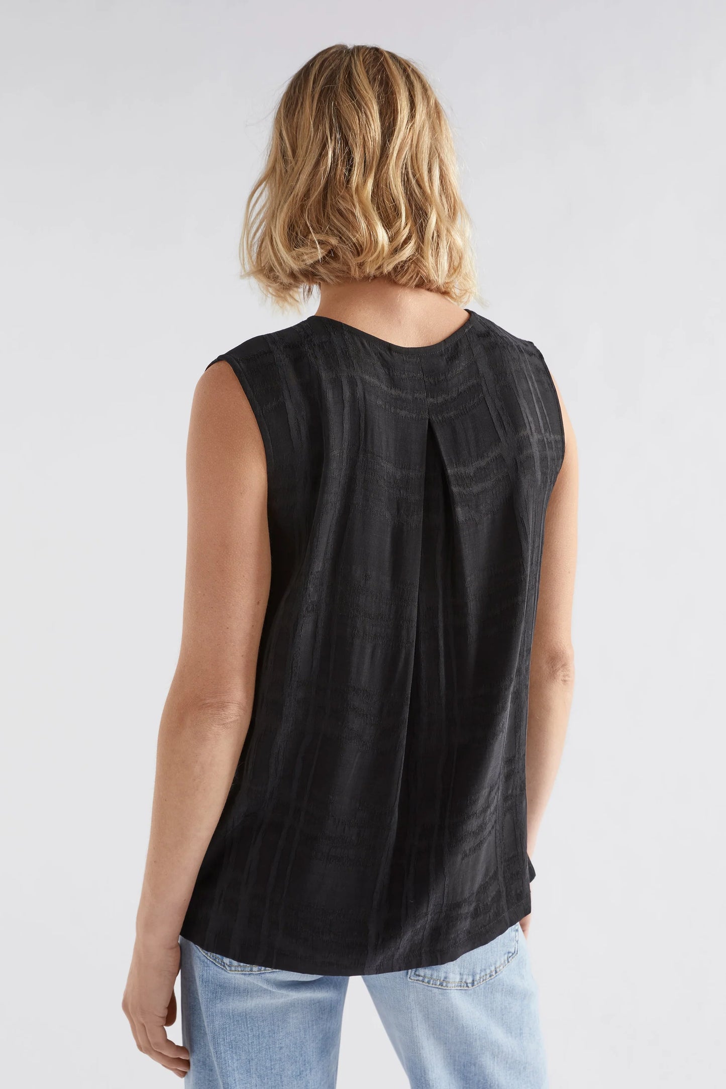 Elk Linur Top- Black Check