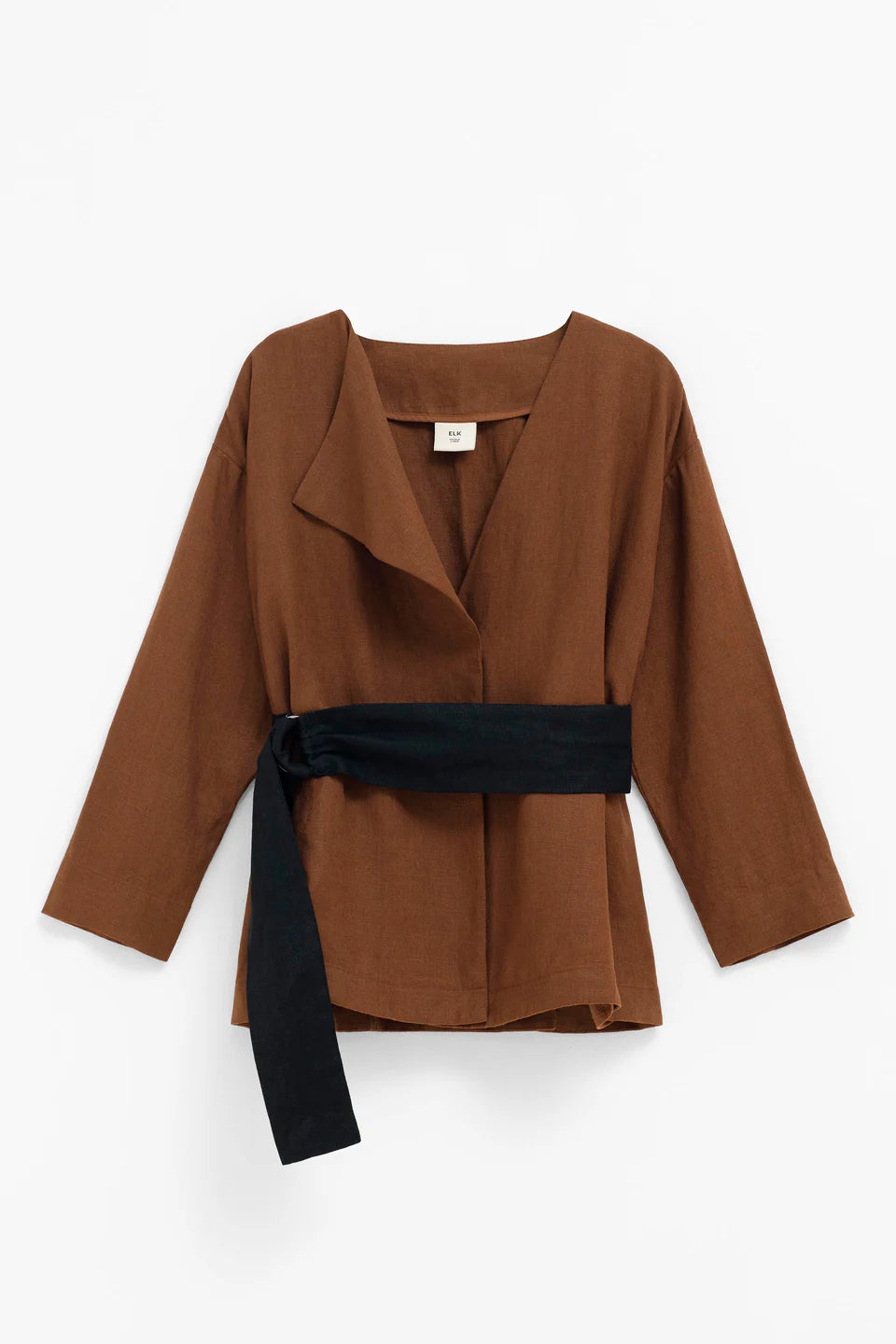 Elk Ativ Linen Jacket | Bronze Brown