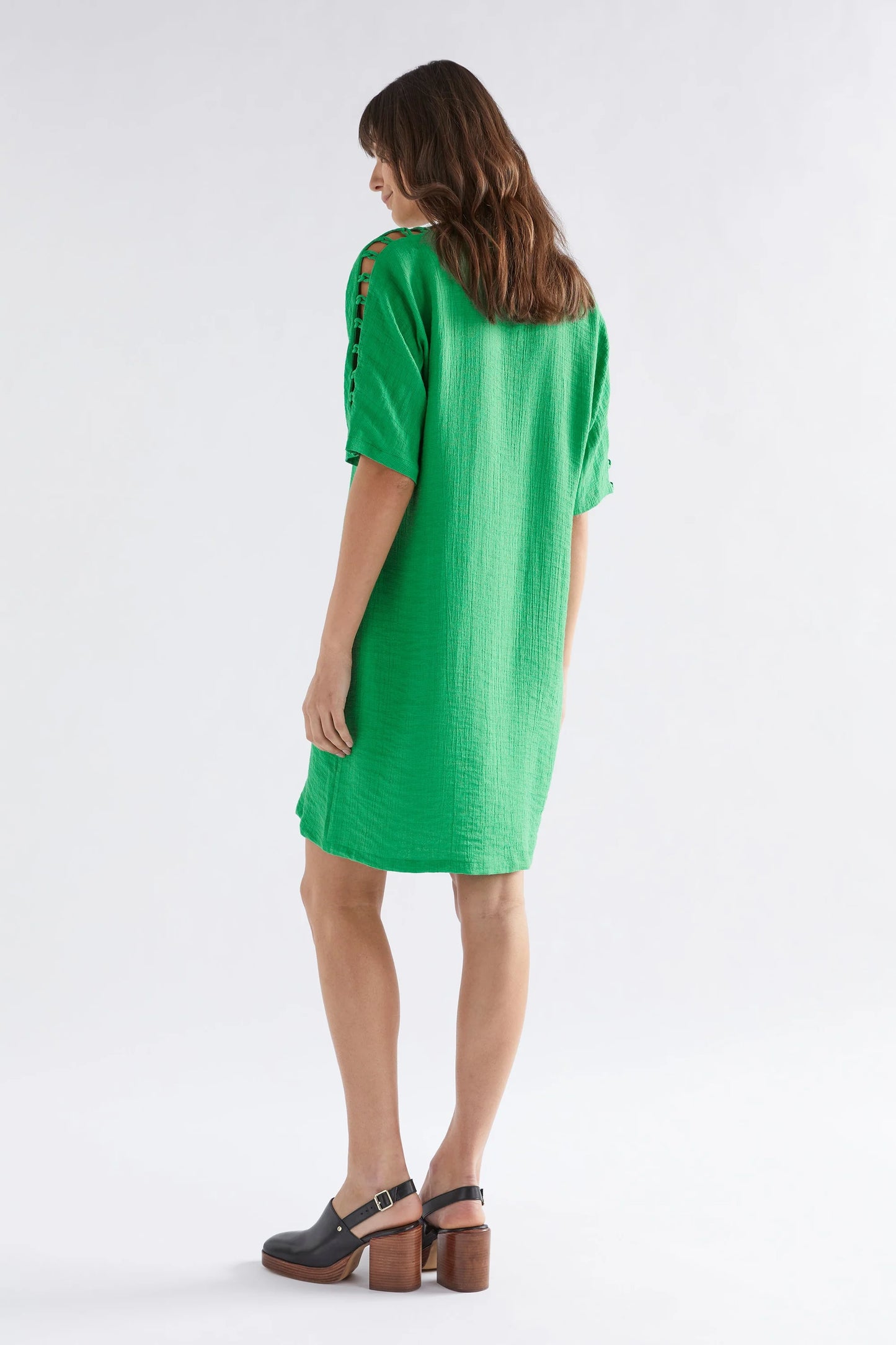 Elk Loopt Dress- Lawn Green