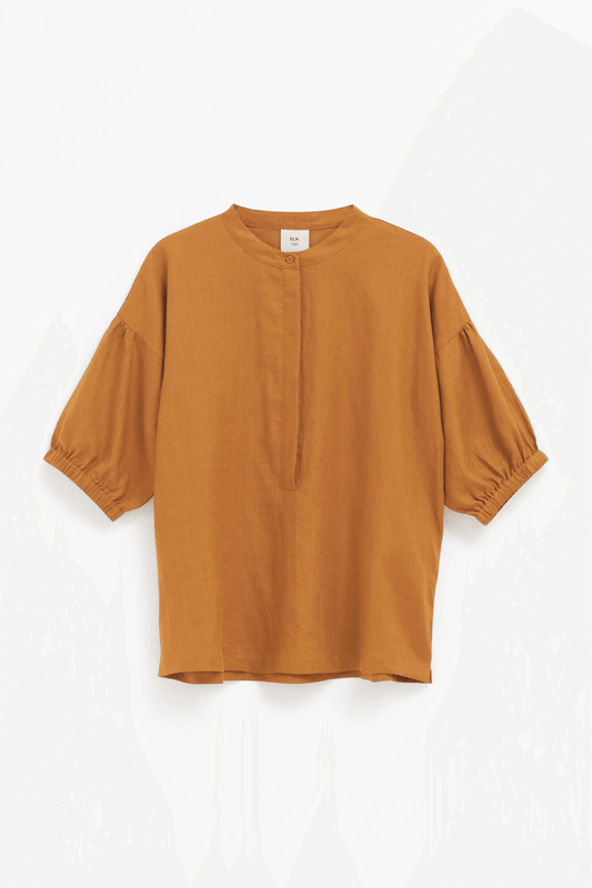 Elk Strom Linen Shirt- Honey Gold