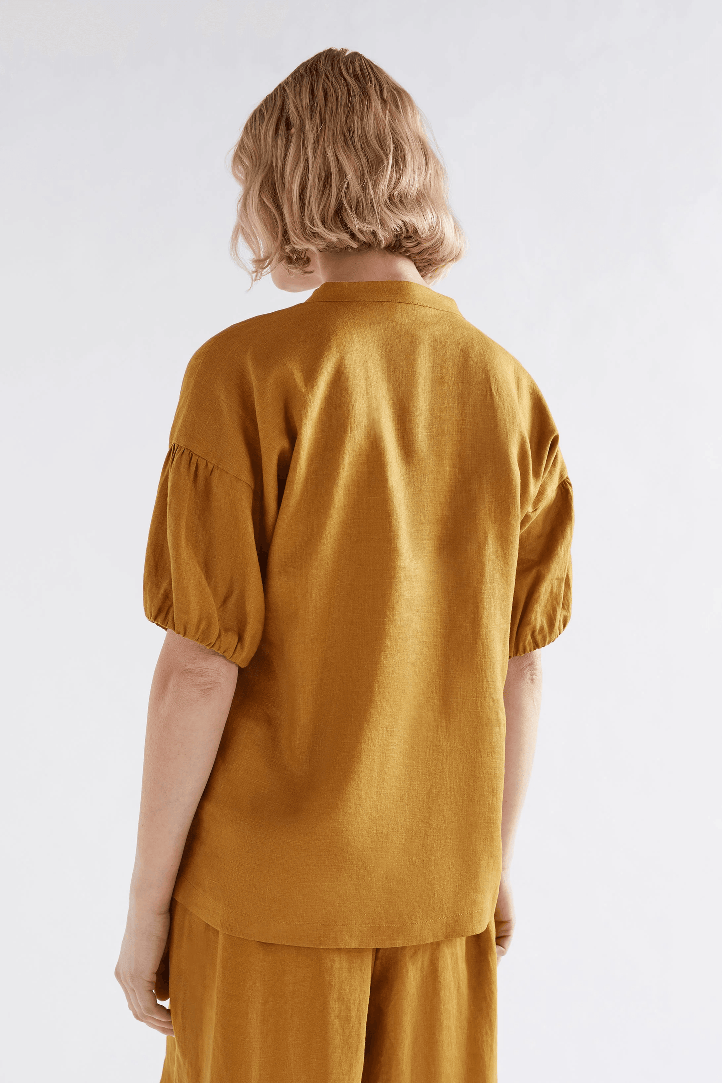 Elk Strom Linen Shirt- Honey Gold