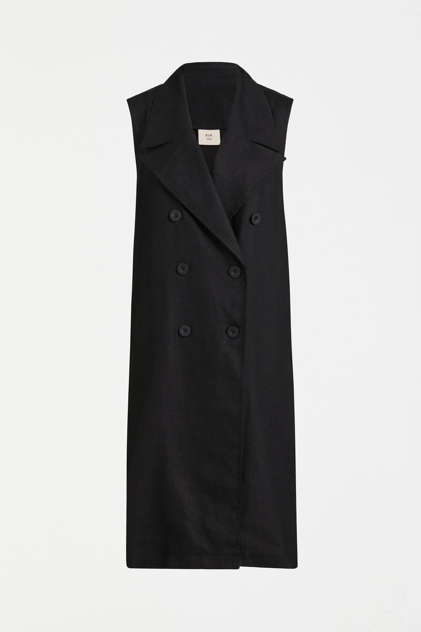 Elk Olsson French Linen Vest | Black