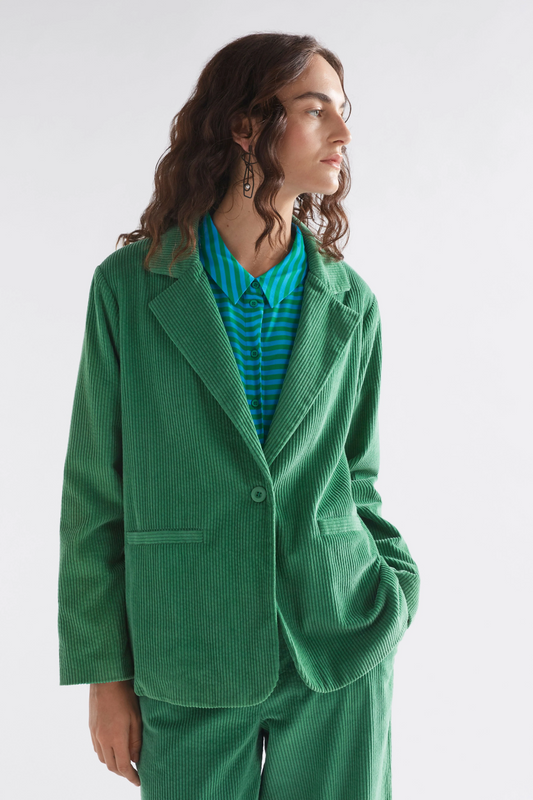Elk Rhes Cord Blazer- Sea Green