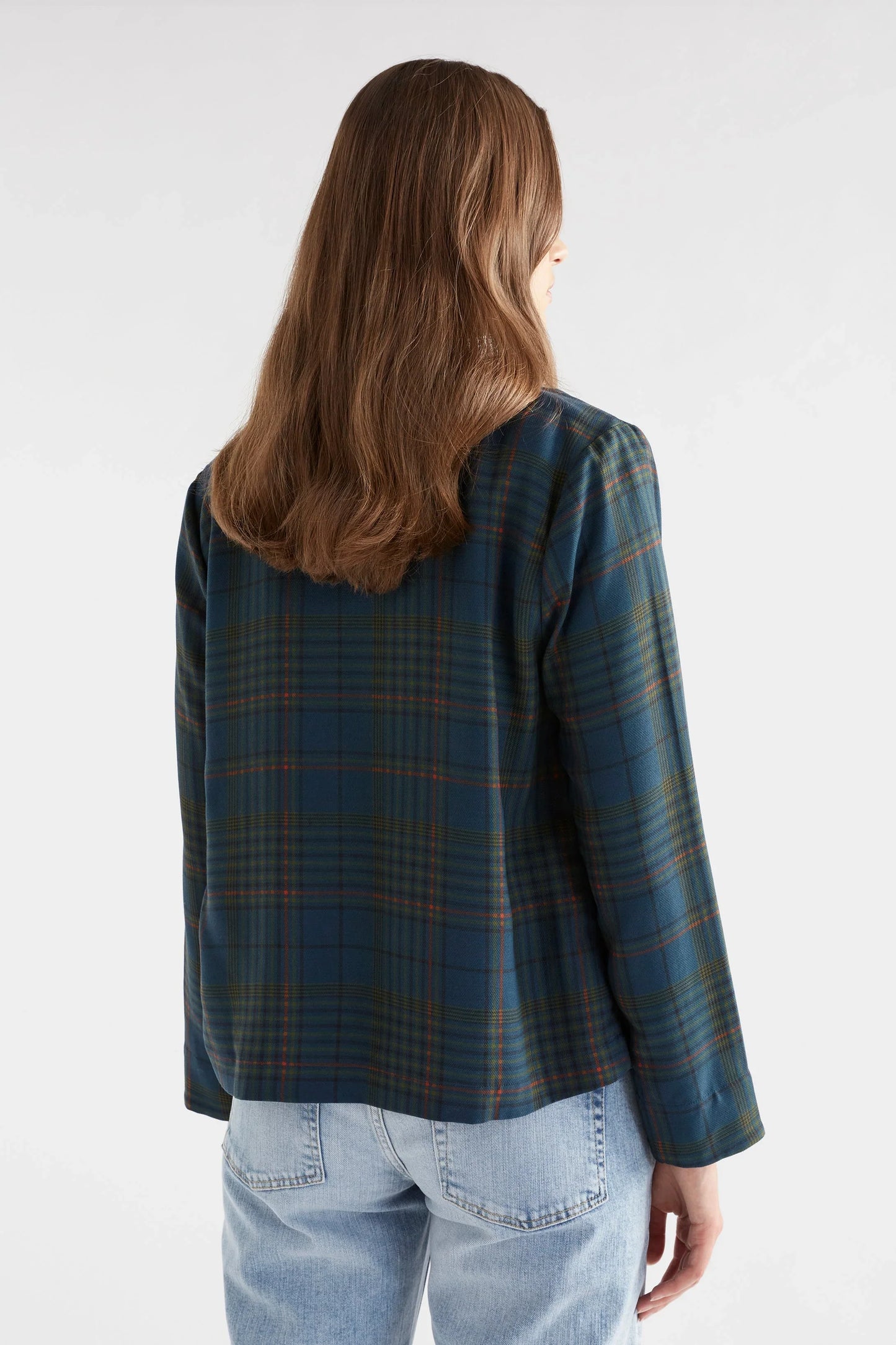 Elk Seine Jacket | Teal Plaid