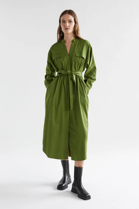 Elk Eller Dress | Green Moss