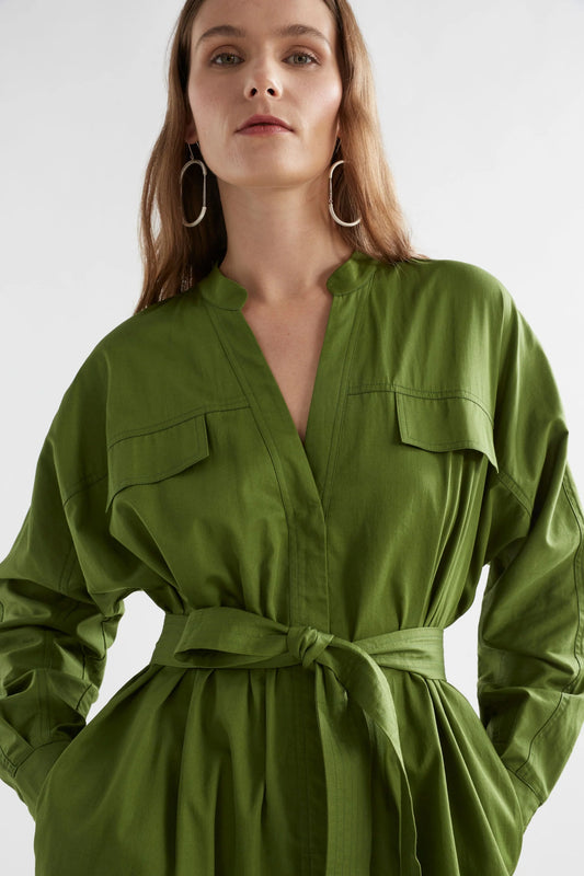 Elk Eller Dress | Green Moss