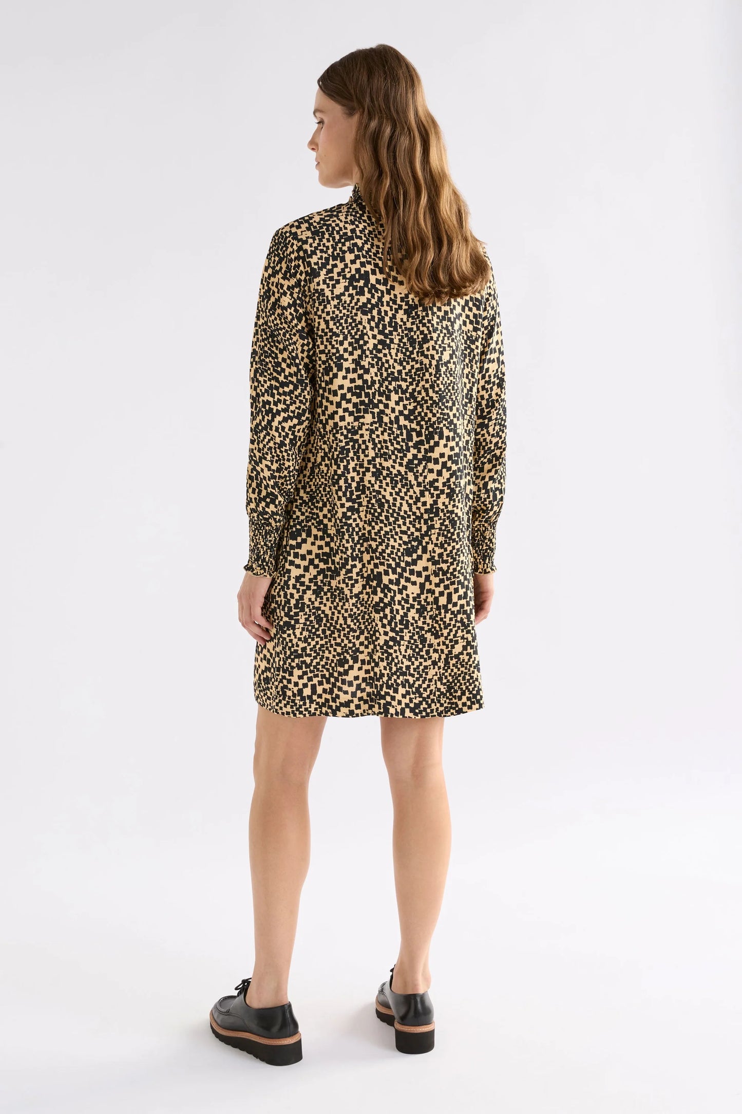 Elk Veda Dress | Beige Sinda Print