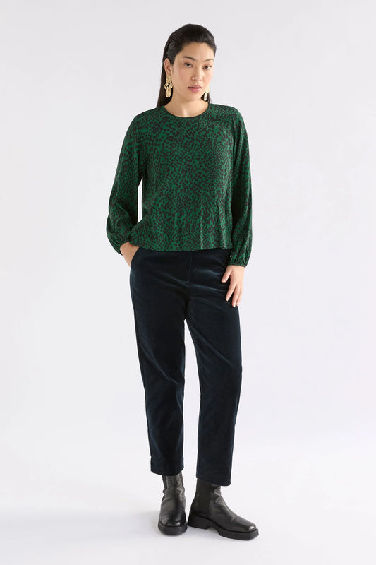 Elk Muraa Top | Green Sinda Print