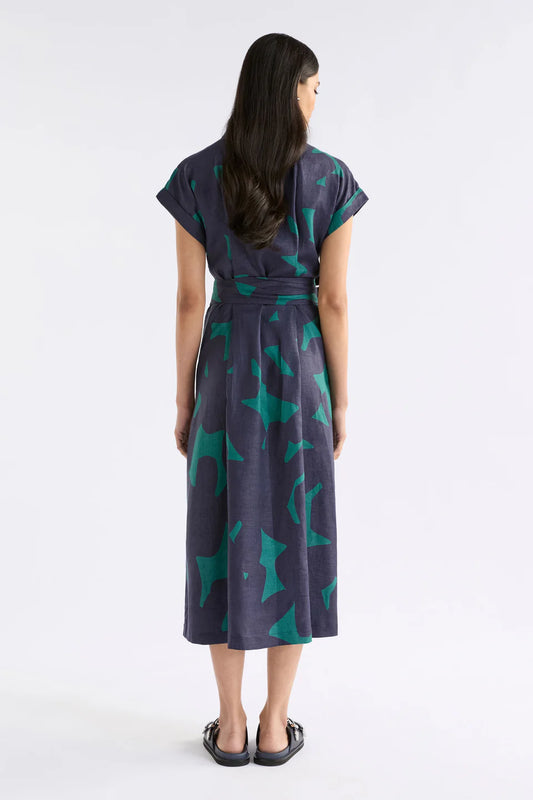 ELK Minnen Wrap Dress - Teal Tera Print