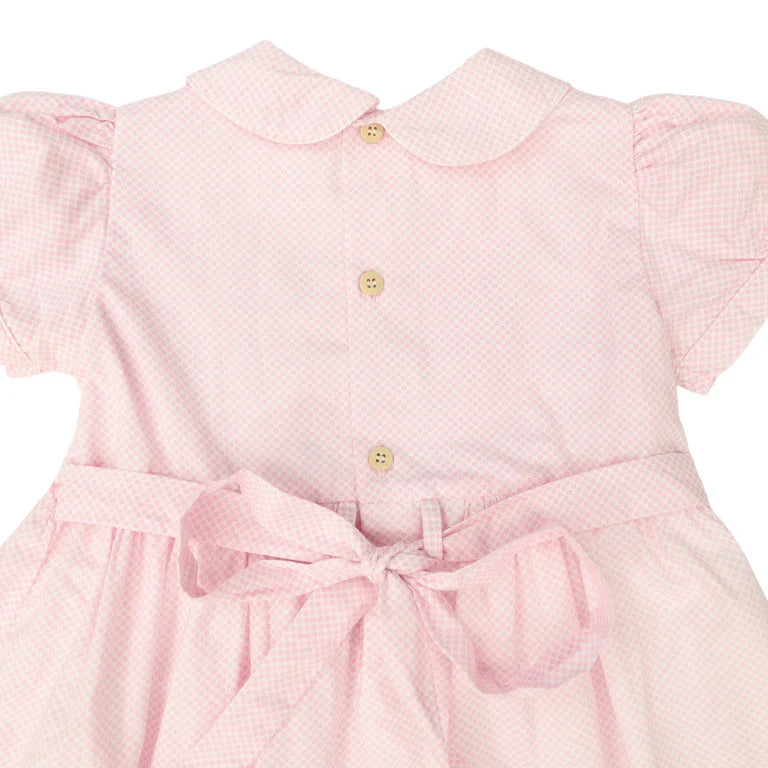 Korango Hand Smocked Frill Dress | Pink