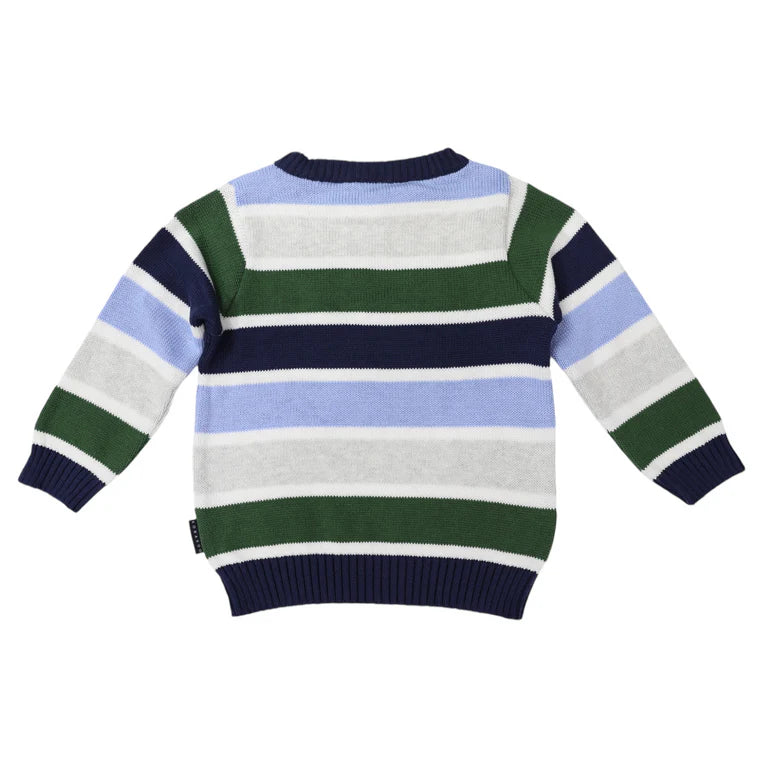 Korango Stripe Knit Sweater | Green