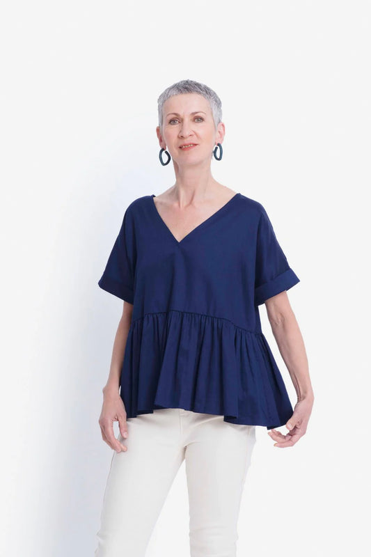 Elk Karis Smock Top- Blue