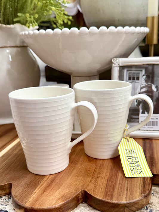Stockholm White Stripe Mug Set of 2