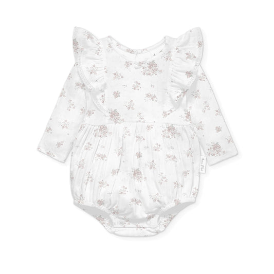 Aster & Oak Posie Floral Pointelle Bubble Romper