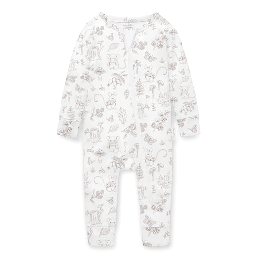 Aster & Oak Woodland Mouse Zip Romper