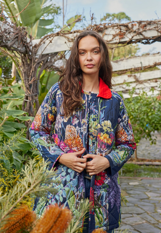 Nancybird Flora Trench Coat- Blossom Bouquet