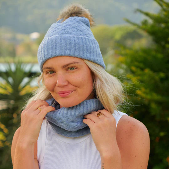 Cable Knit Snood and Beanie Boxed Set