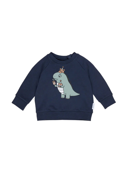 Huxbaby Dino Sweatshirt | Midnight