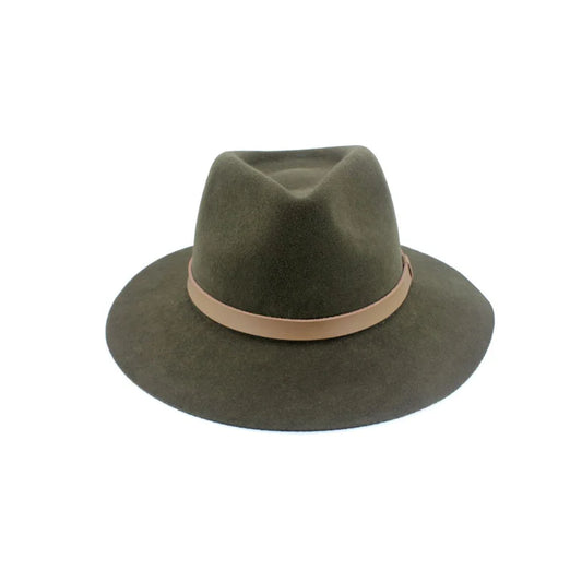 Thredbo Wool Felt Fedora | Khaki