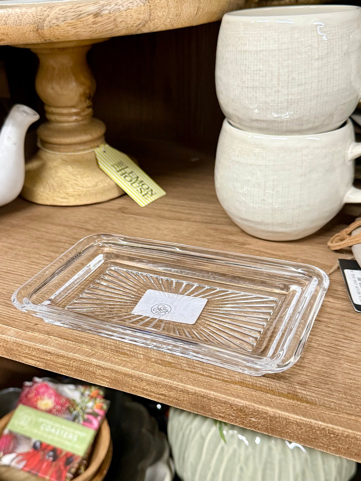 Glass Butter Dish with Lid