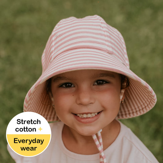 Bedhead Kids Ponytail Bucket Sun Hat - Pink Stripe