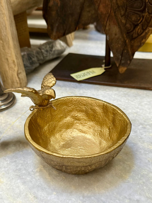 Swallow Iron Trinket Bowl - Gold