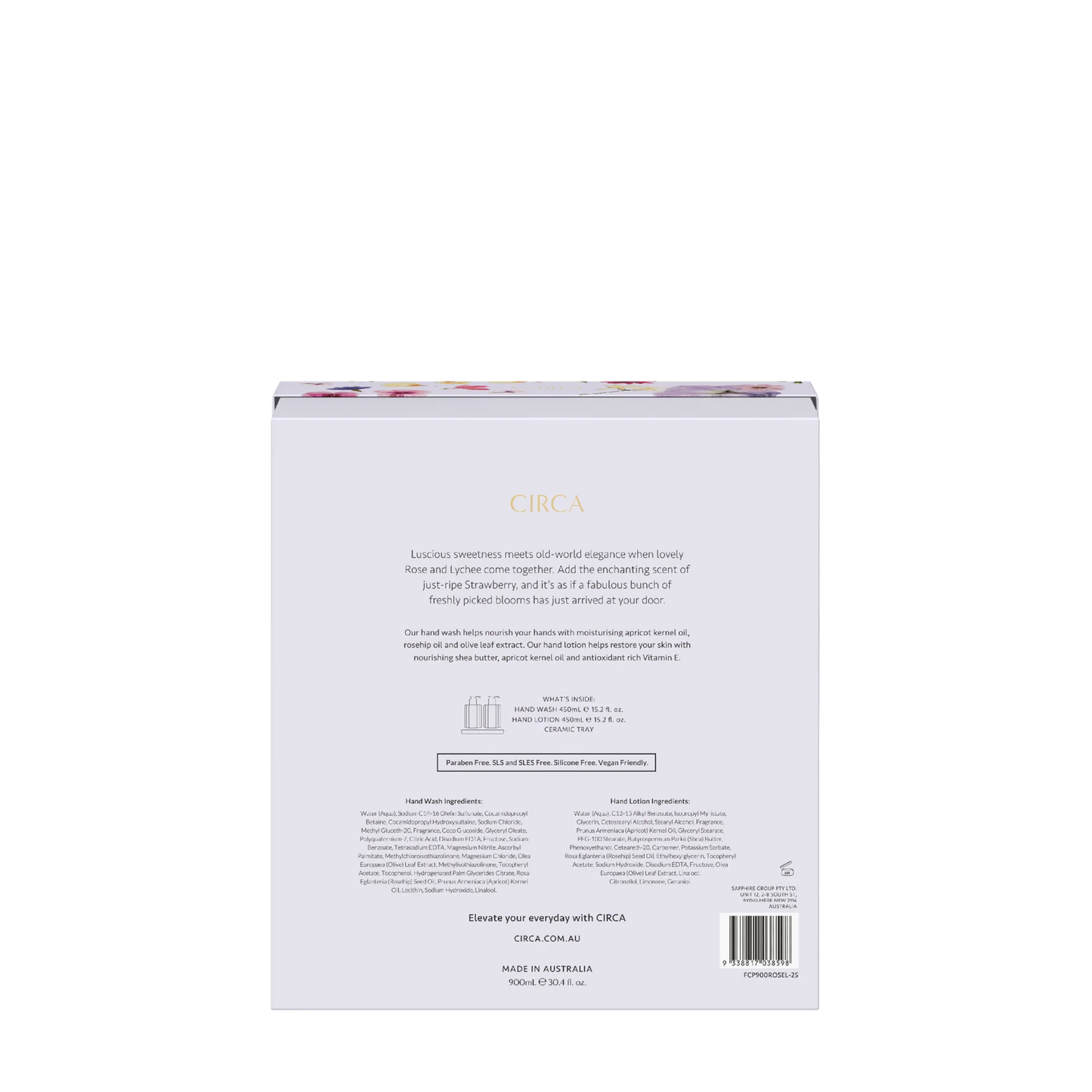 Circa Rose & Lychee Hand Care Duo Set 900mL