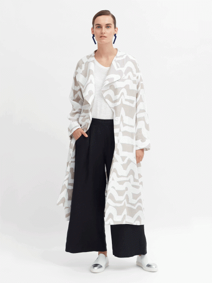 Elk Cass Linen Jacket | Flax & White
