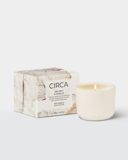 Circa Sea Salt & Vanilla Soy Candle 70g