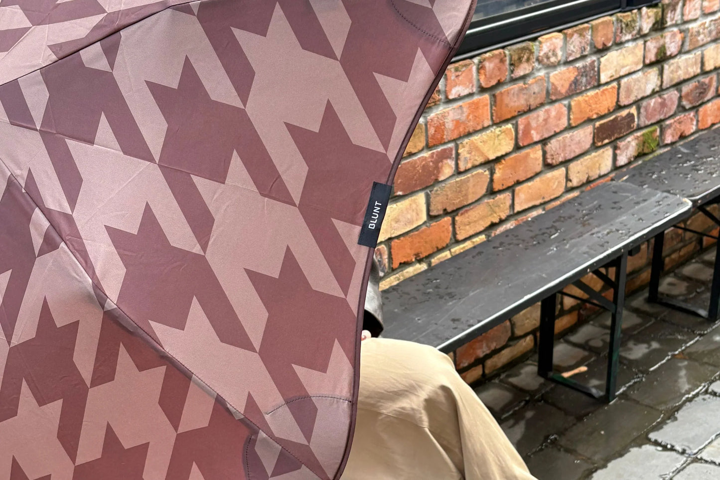 Blunt Classic 120cm Umbrella | Cocoa Houndstooth