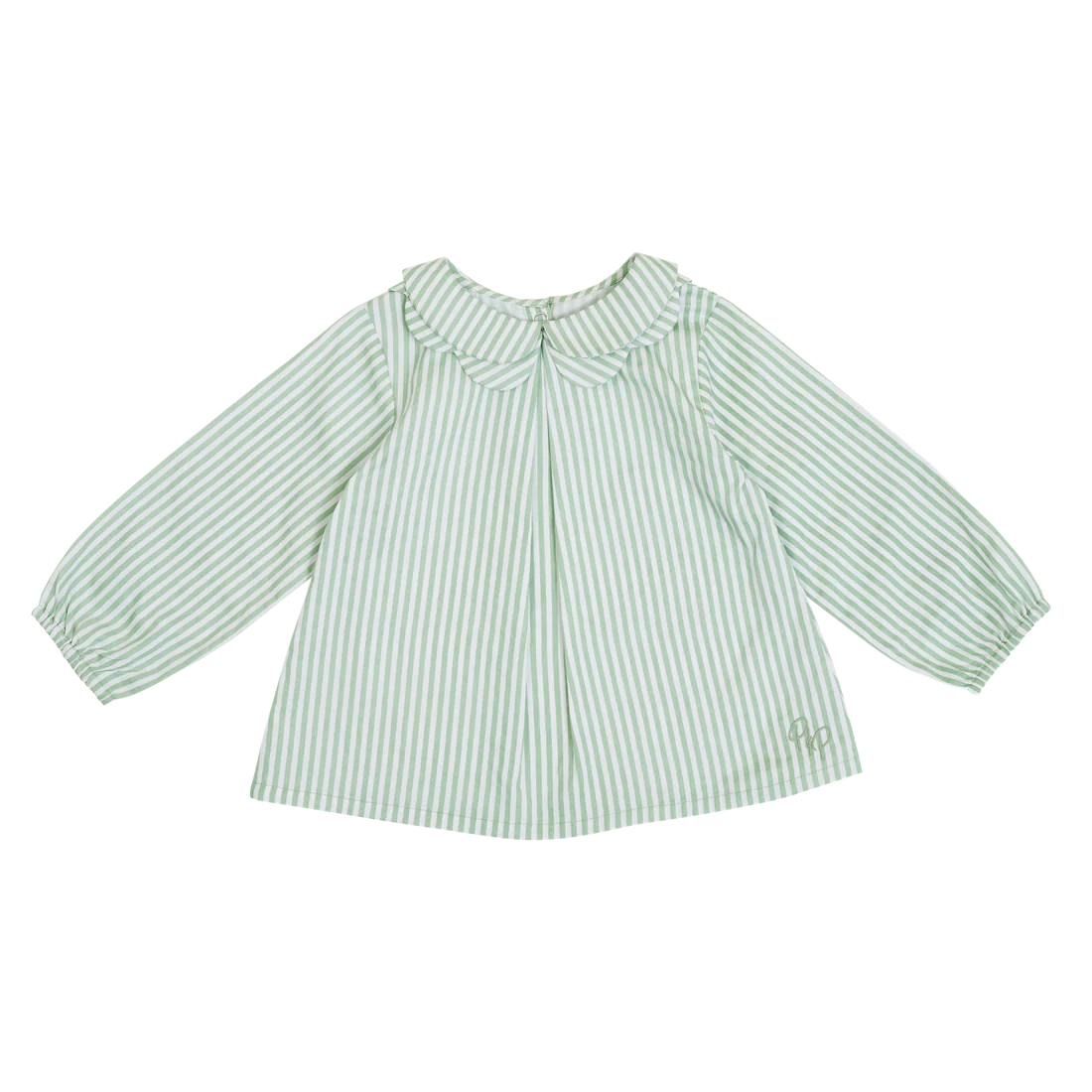 Collared Shirt - Sage & Milk Stripe