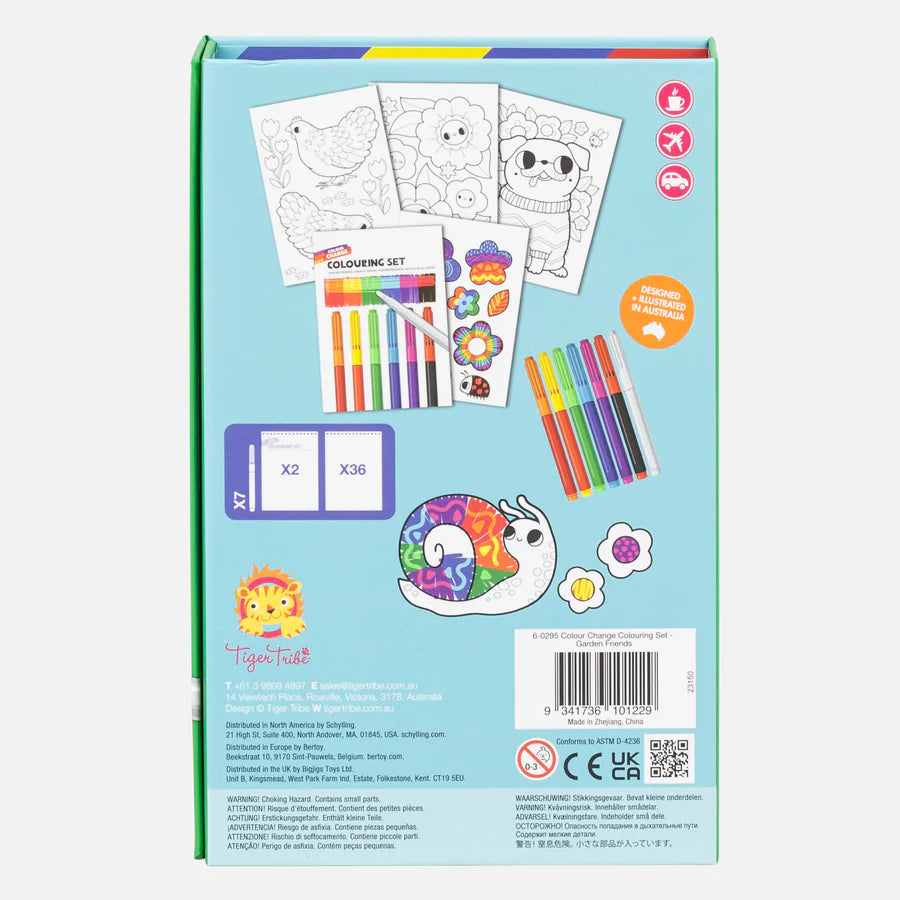 Colour Change Colouring Set - Garden Friends