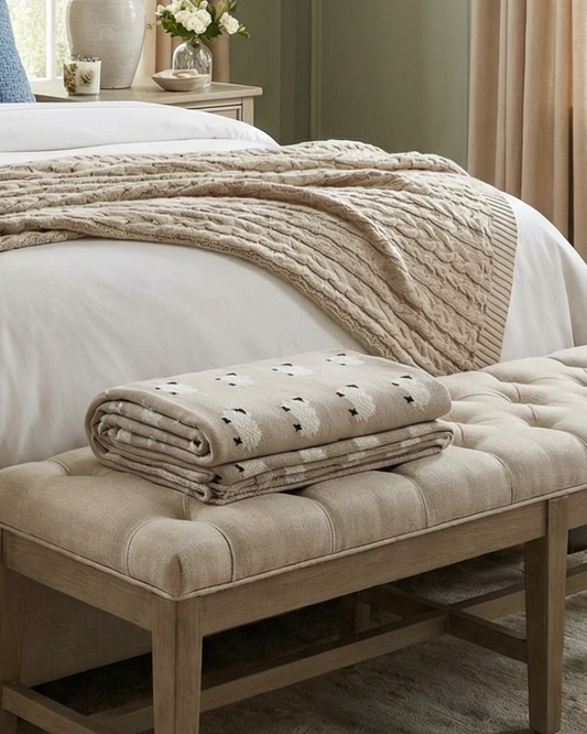 Counting Sheep Cotton Throw