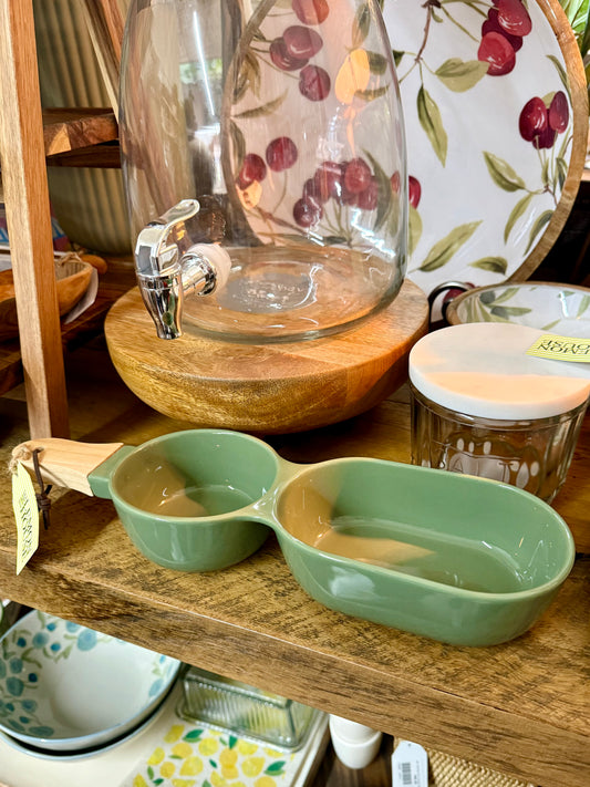 Double Server with Handle - Sage