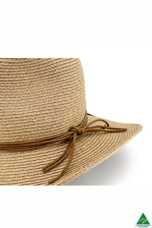 Brampton Raffia Fedora - Natural