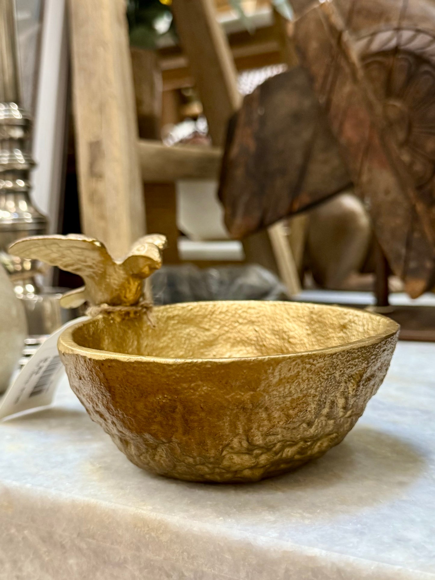 Swallow Iron Trinket Bowl - Gold
