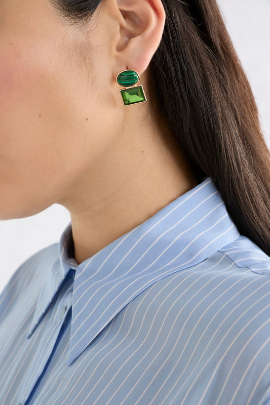 Elk Kempa Earring | Malachite Green