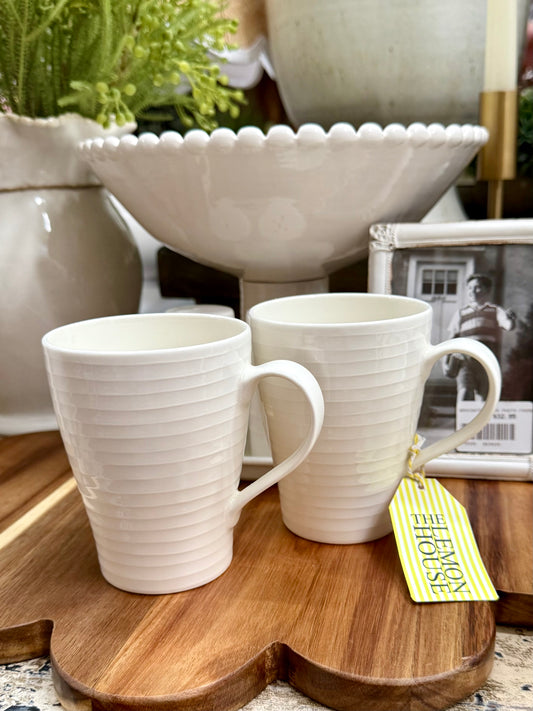 Stockholm White Stripe Mug Set of 2