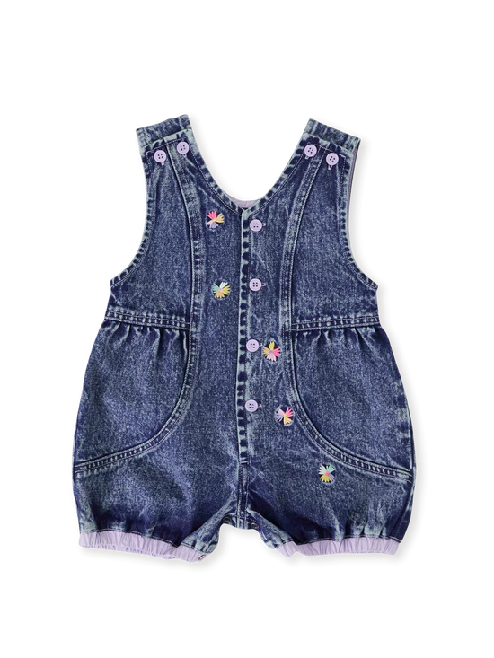 Goldie+Ace Nina Pastel Petals Denim Romper