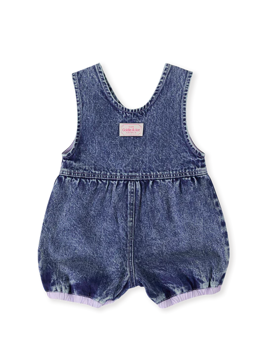 Goldie+Ace Nina Pastel Petals Denim Romper