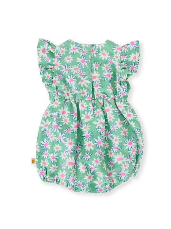 Goldie+Ace Daisy Patch Lani Romper - Moss