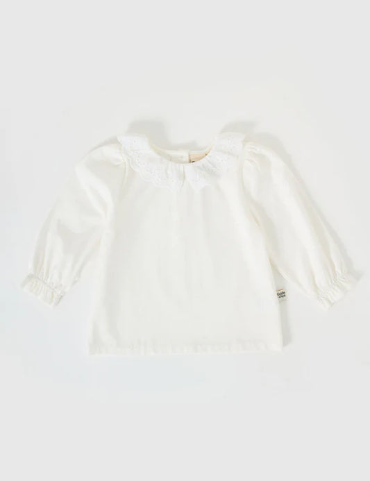 Goldie + Ace Laura Puff Sleeve Collar Long Sleeve Top