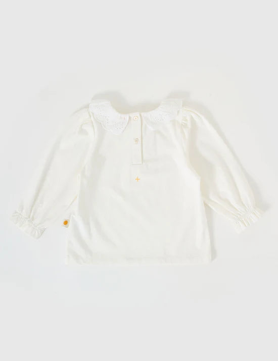 Goldie + Ace Laura Puff Sleeve Collar Long Sleeve Top