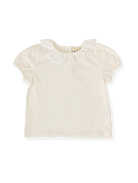 Goldie+Ace Laura Puff Sleeve Collar T-Shirt