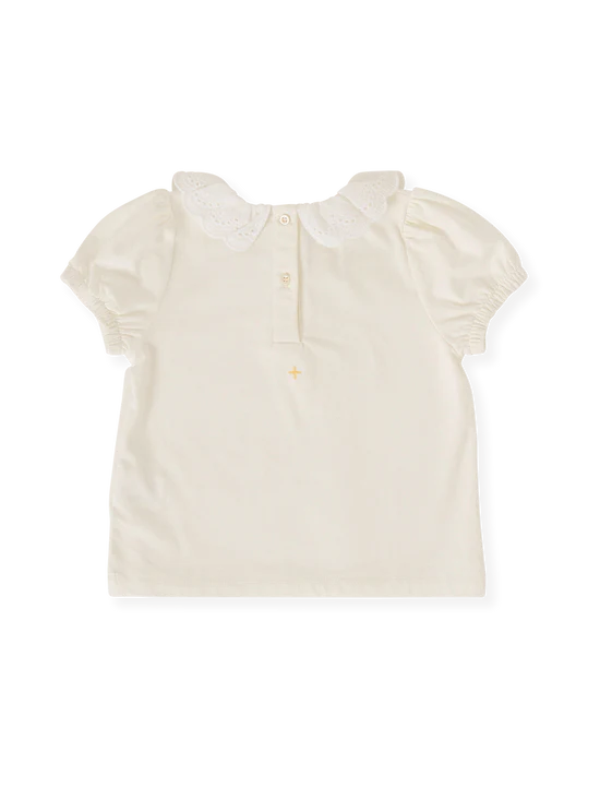 Goldie+Ace Laura Puff Sleeve Collar T-Shirt