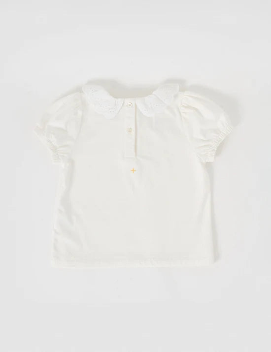 Goldie + Ace Laura Puff Sleeve Collar T-Shirt